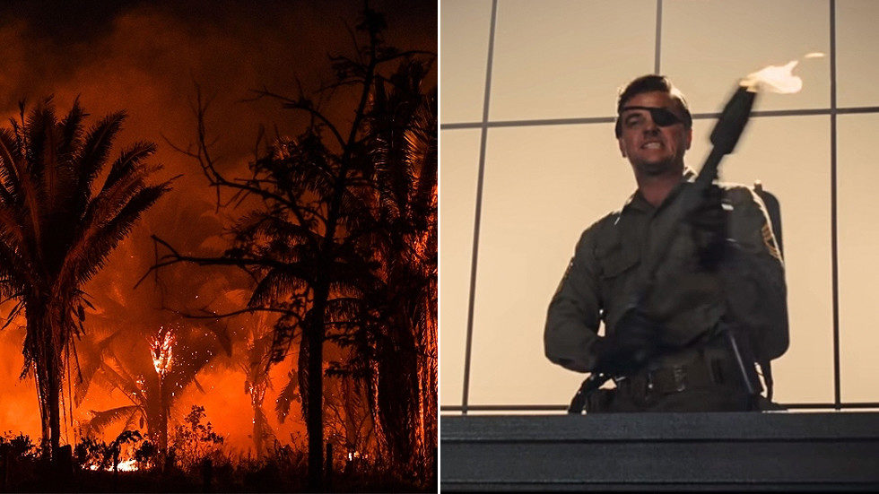 Click to enlarge deCaprio amazon forest fires