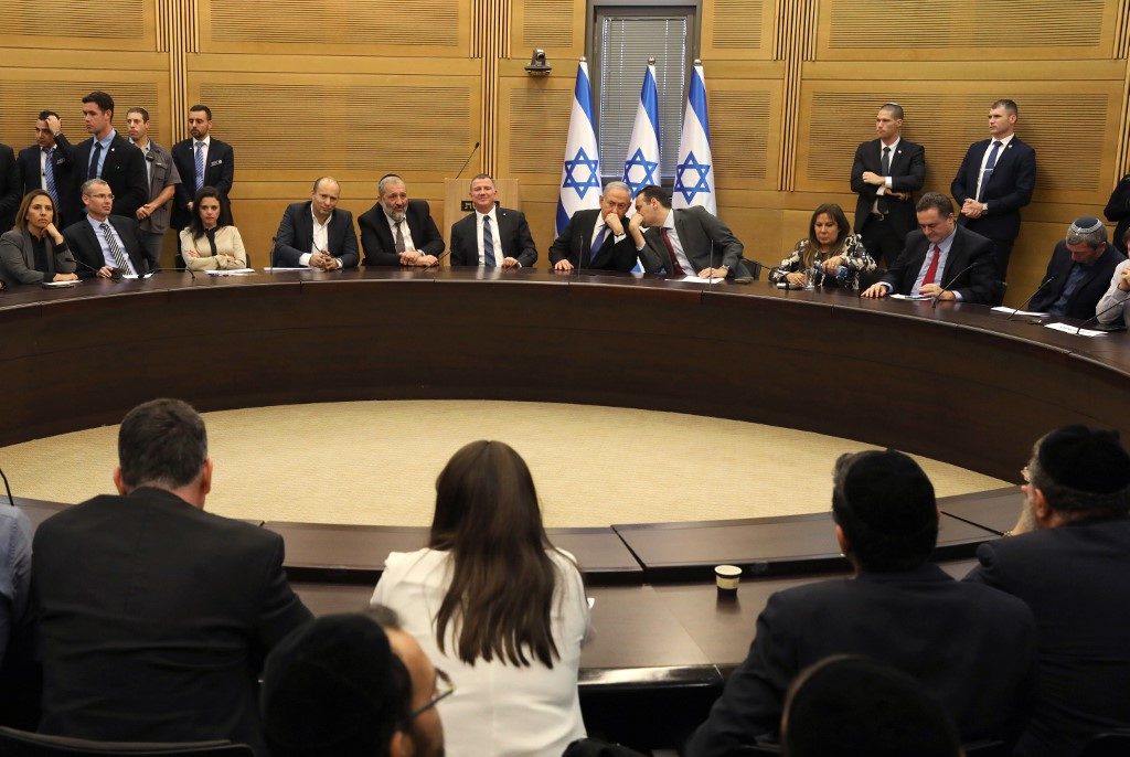 Click to enlarge right-wing bloc at the Knesset