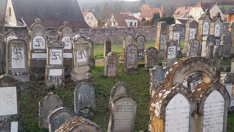 desecrated jew cemetary