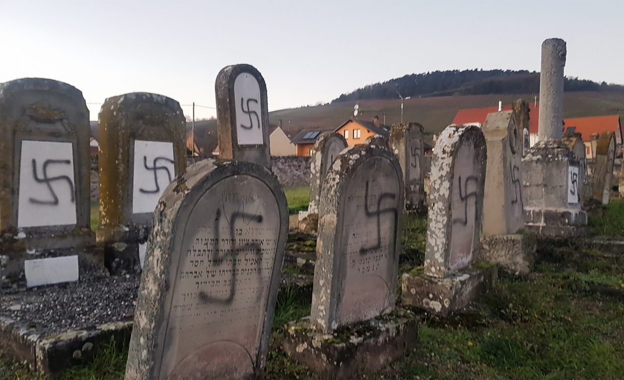 desecrated jew cemetary