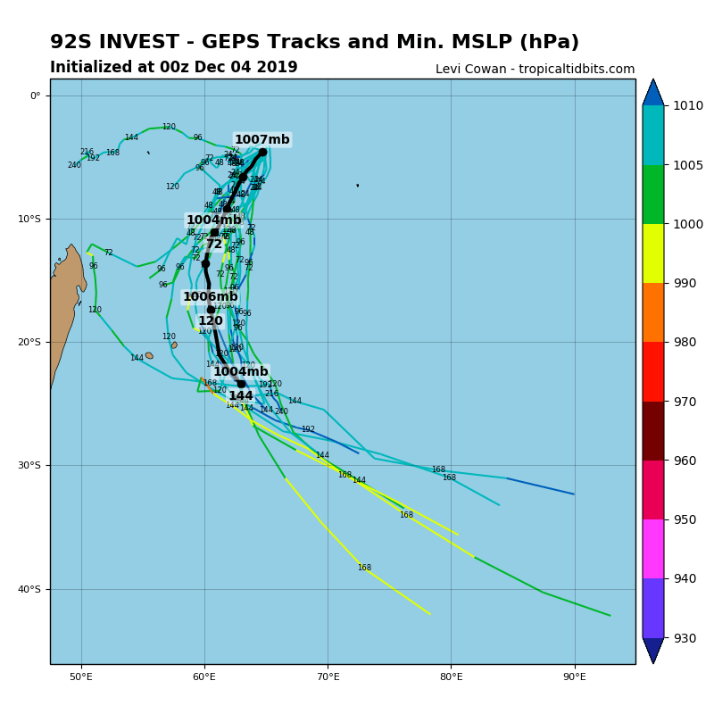 Click to enlarge Invest #92S track.