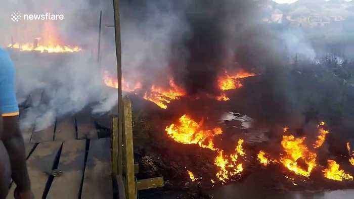 Click to enlarge pipeline explosions lagos