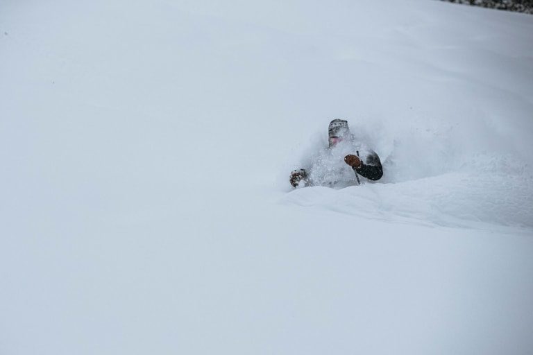 Chris Benchetler, getting deep in Mammoth last week, November 30, when the first storm to hit the Sierras dropped 90cms of snow. Mammoth has had another metre since and yet another 70-90-cms is forecast early next week.