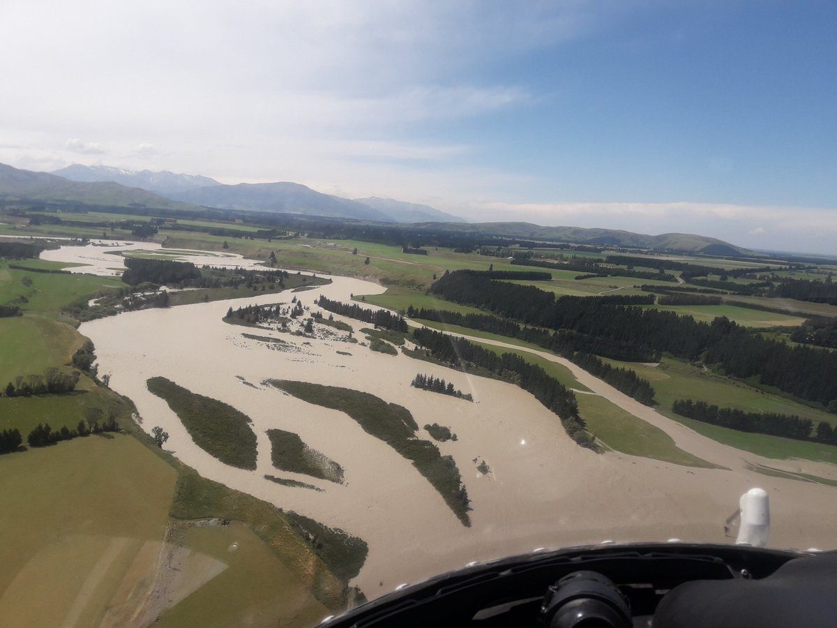 Rangitata River in flood