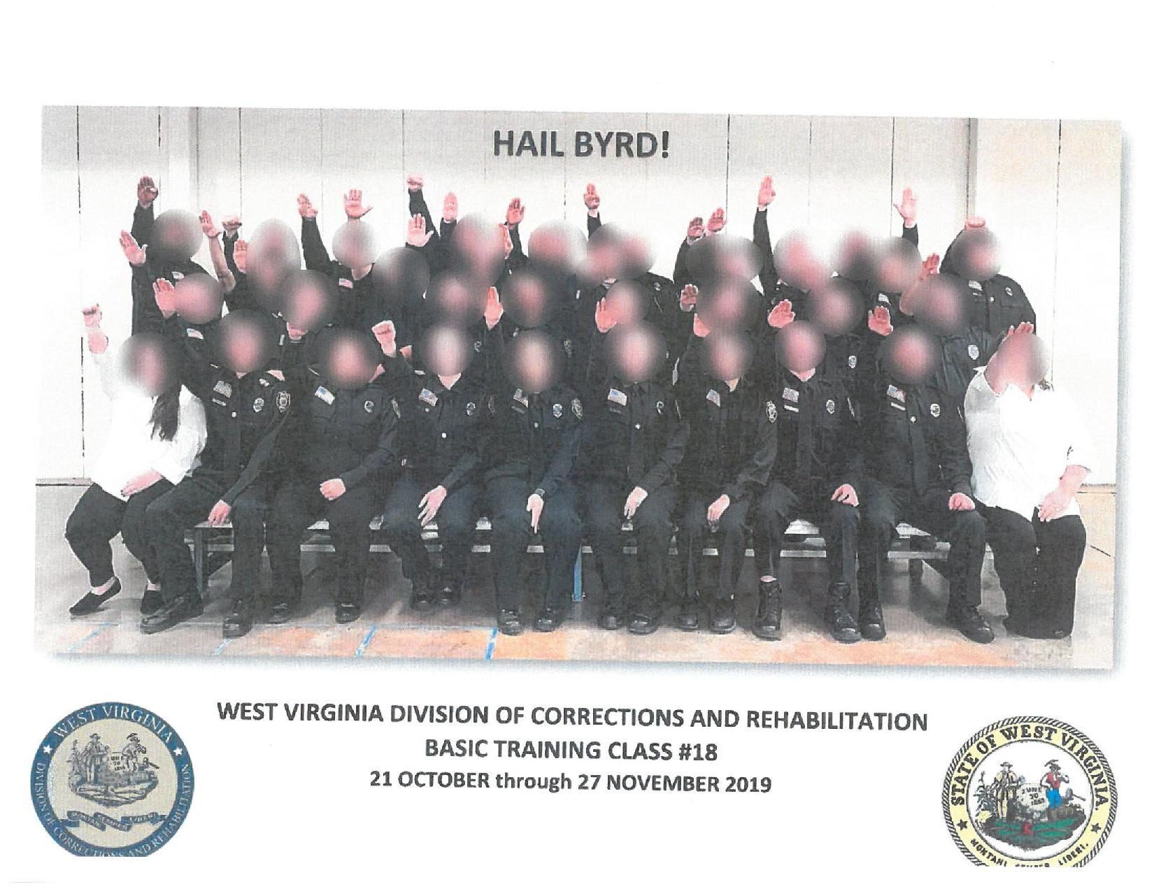 West Virginia state officials Nazi salute