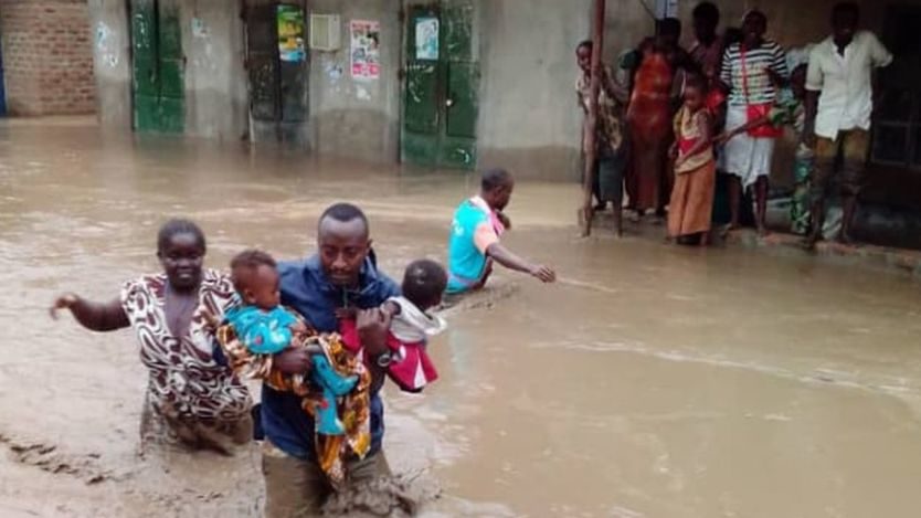 Red Cross volunteers are assisting with relief and recovery efforts in Uganda