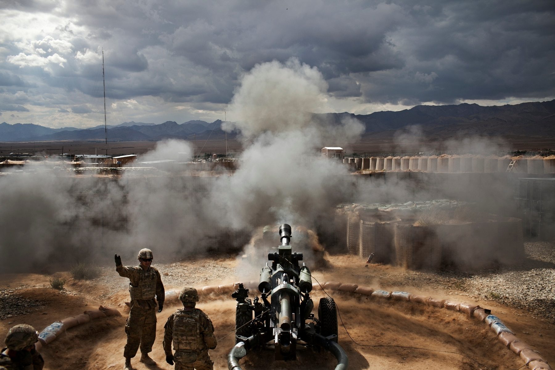 artillery training session