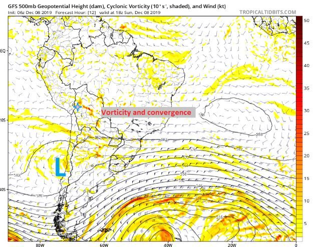 Click to enlarge Bolivia tornado weather map
