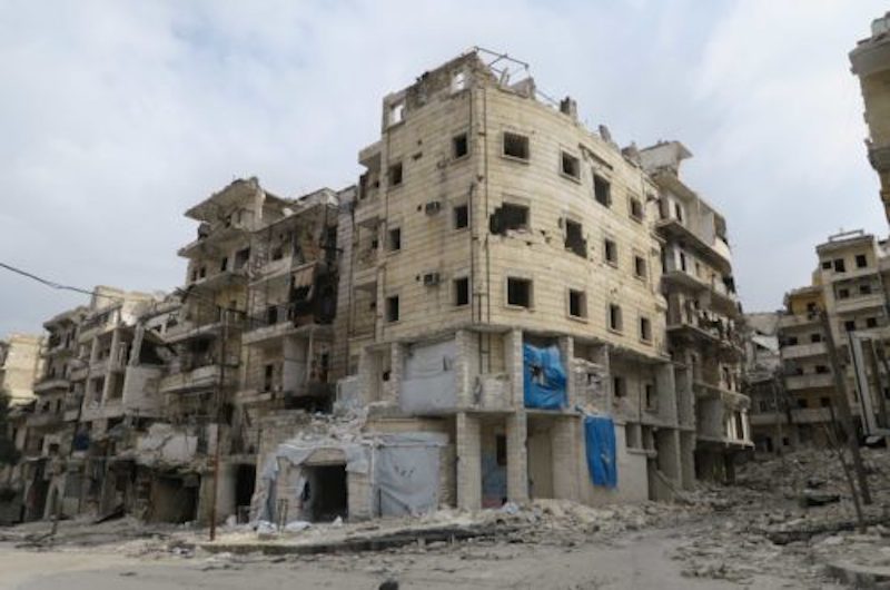 “Al Quds Hospital” (ground floor of apartment building on the corner)