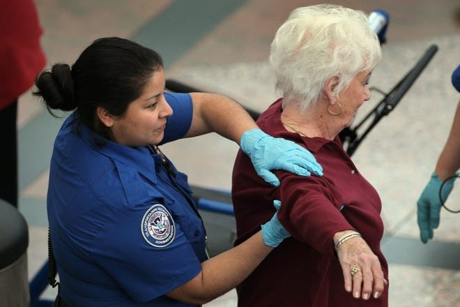 TSA groping woman