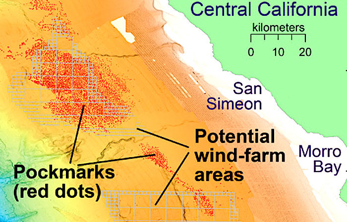 Pockmark locations