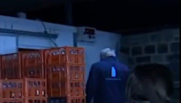 Boris Johnson ducking into a milk storage unit has been gleefully mocked on social media