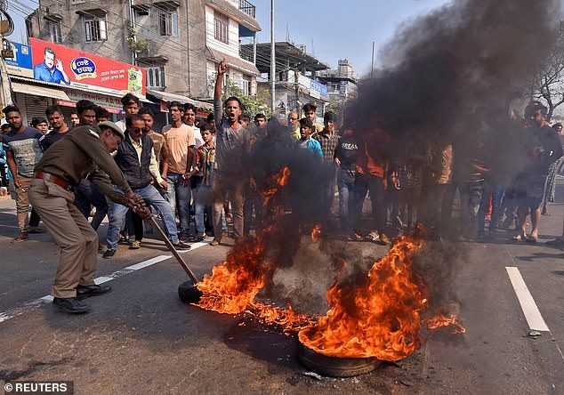 Click to enlarge India protest