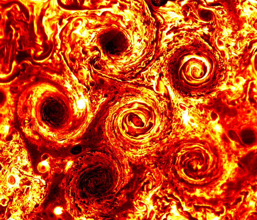 Click to enlarge jupiter cyclones feb 2017