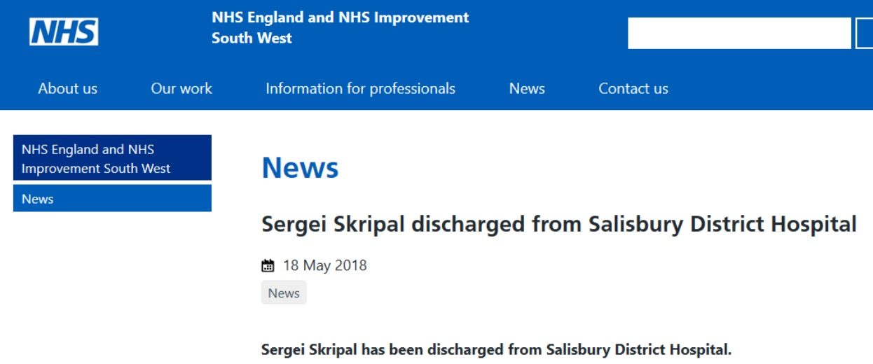 Click to enlarge NHS discharge of Sergie Skripal