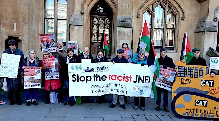 Click to enlarge protesters JNF
