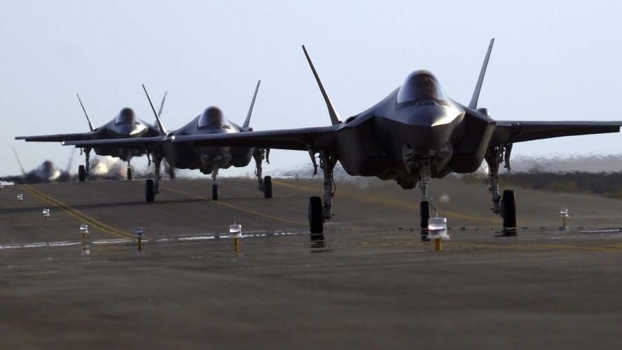 Click to enlarge F-35A Lightning II fighter jets
