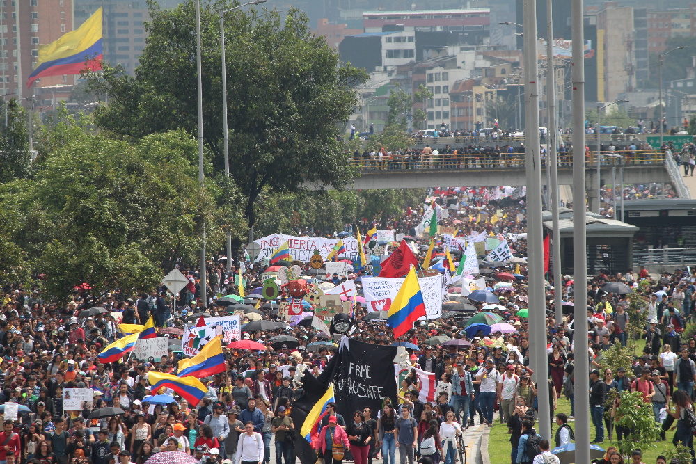 Colombia  protestor march