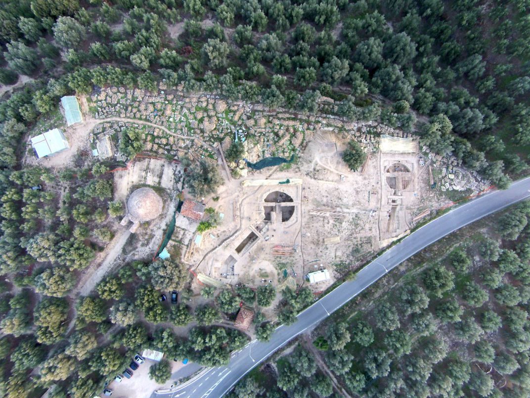 Click to enlarge pylos excavation site