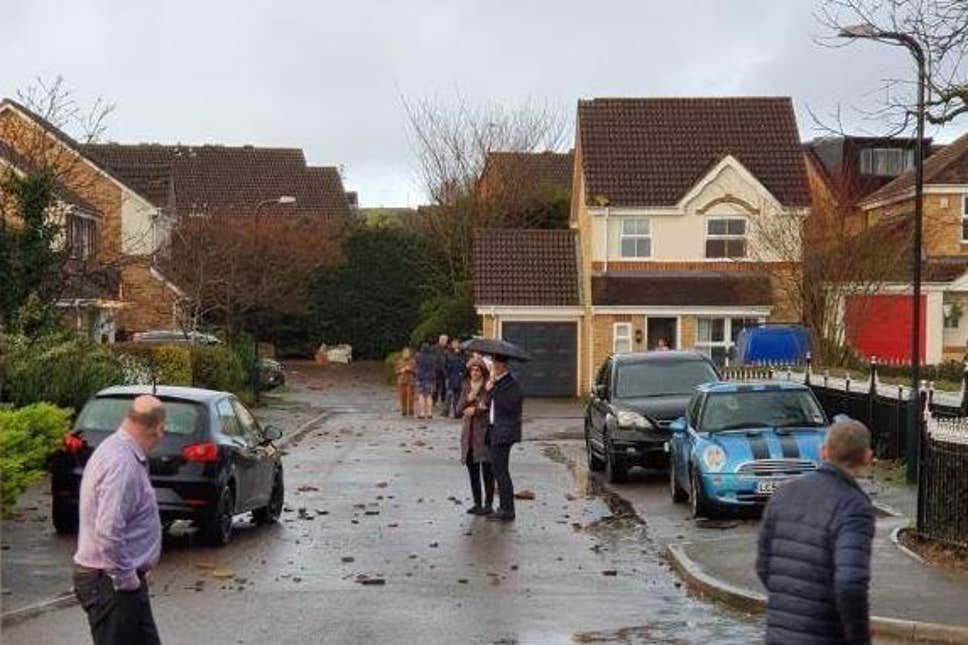 A small tornado is said to have hit Chertsey and Shepperton in Surrey, UK