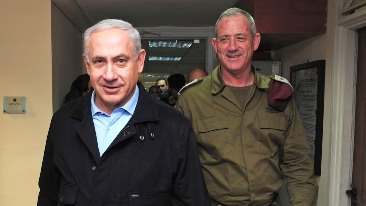 Click to enlarge netanyahu gantz israel elections