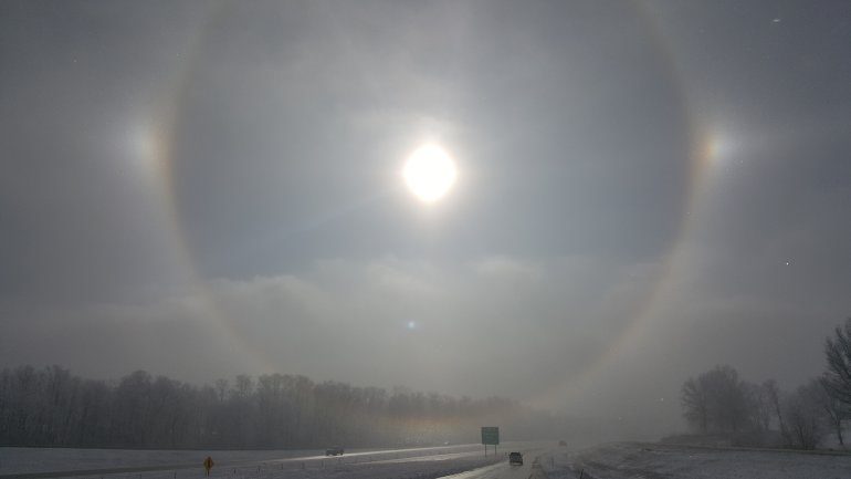Halo and sundog in KC, MO