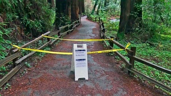 Click to enlarge Trail closed sign