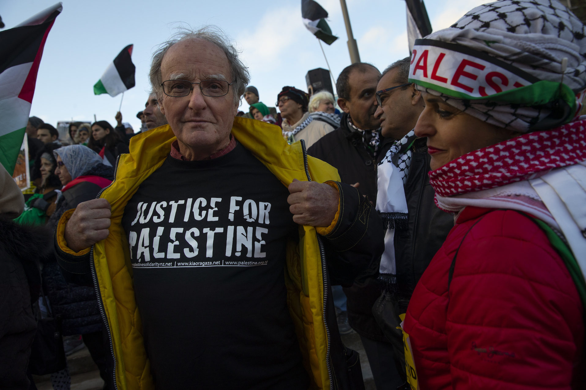 Click to enlarge Protesers ICC Israel Gaza