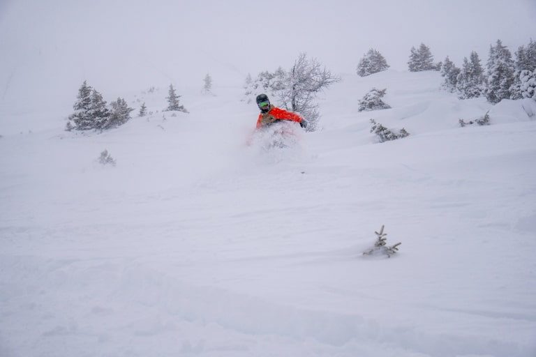 A good looking powder day in Lake Louise, December 22.