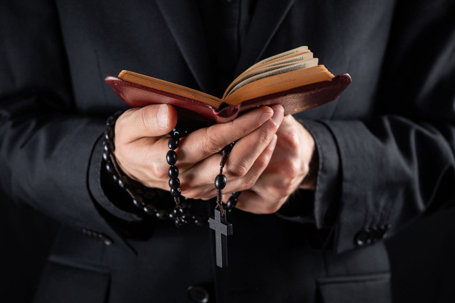 Click to enlarge catholic priest bible rosary