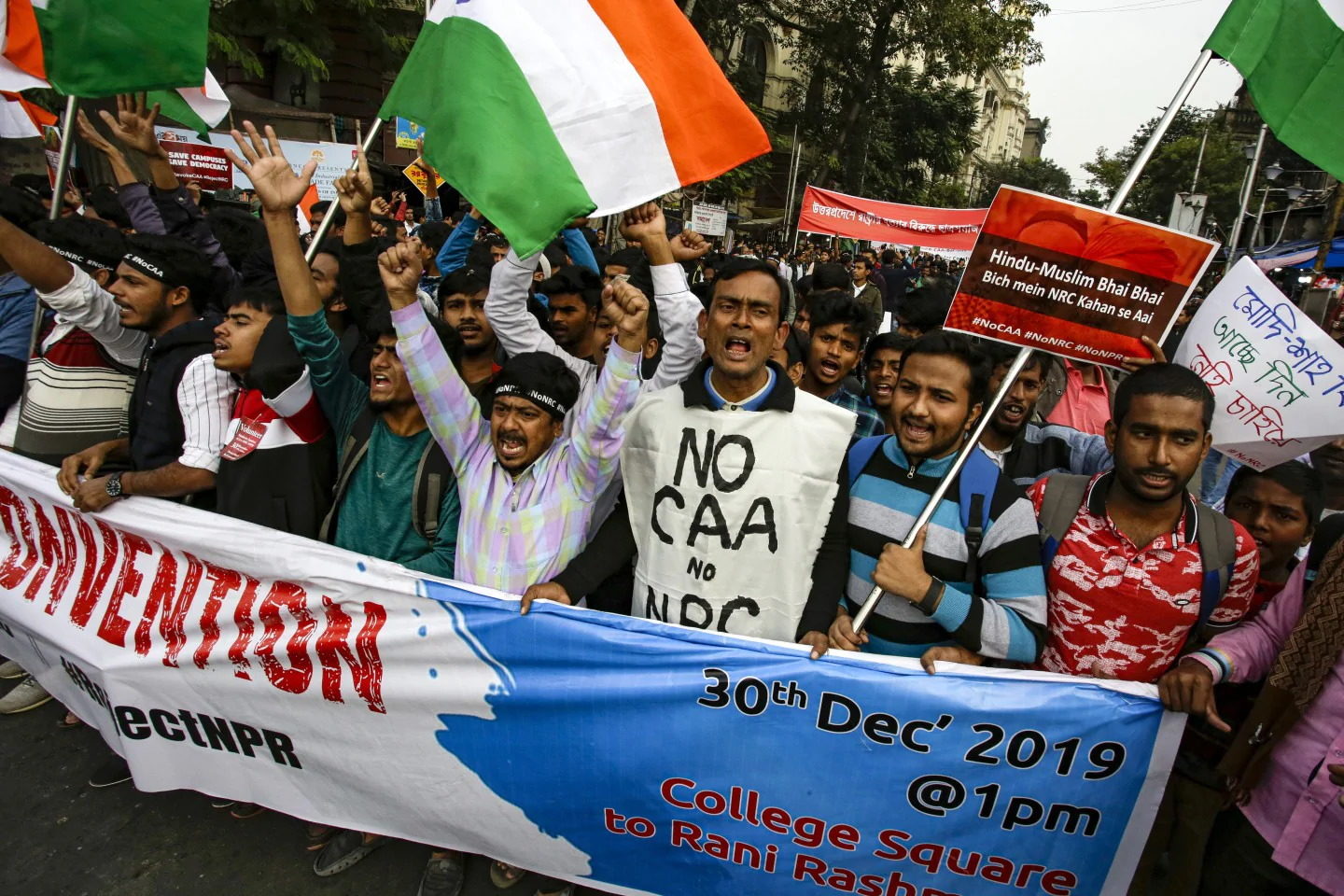 Click to enlarge Anti-CAA protests in India