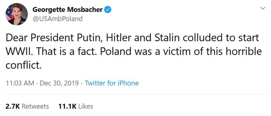 Click to enlarge us ambassador poland putin nazis