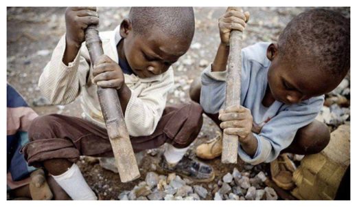 Children at Cobalt Mine