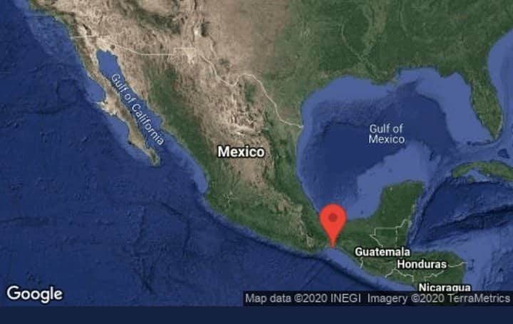 Mexico earthquake map