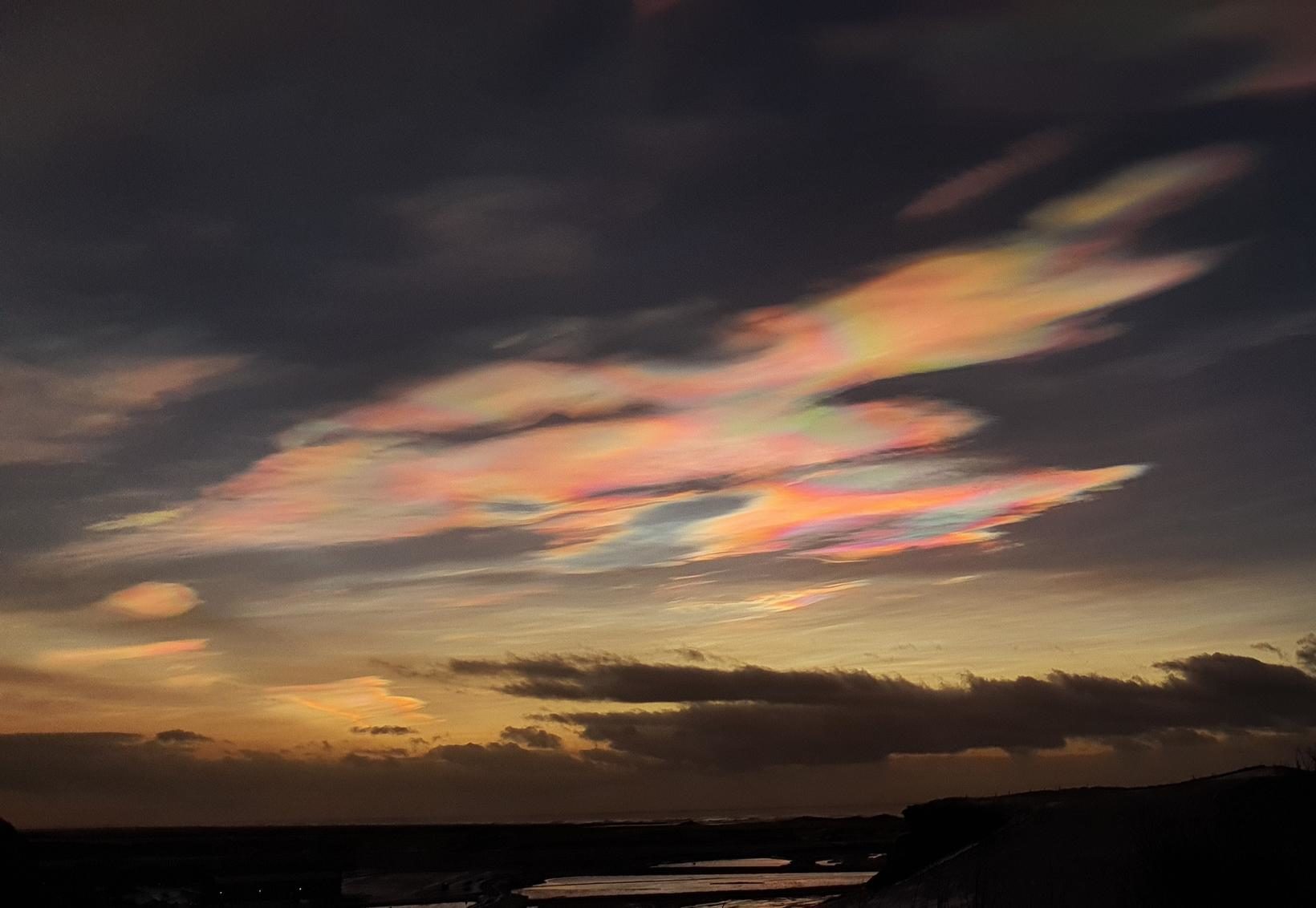 iridescent clouds