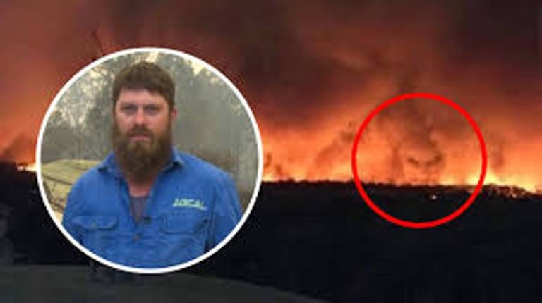 Spooky 'devil face' in Australian bushfire