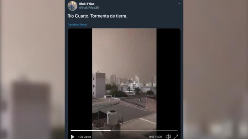 Dust storm in Cordoba, Argentina