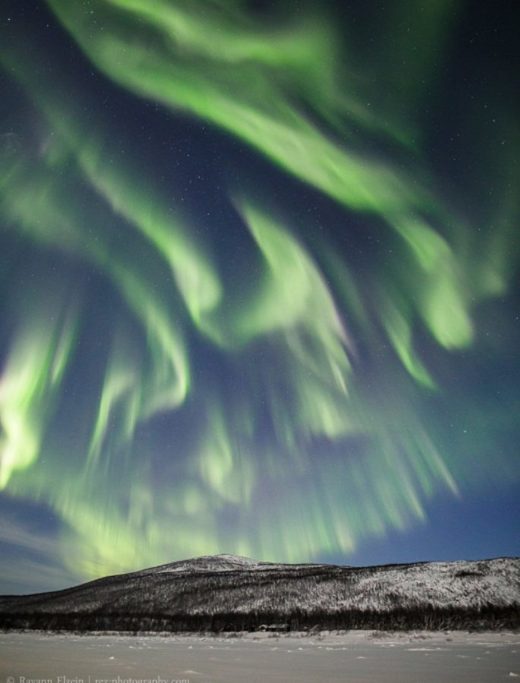 auroras photographed from Utsjoki, Finland