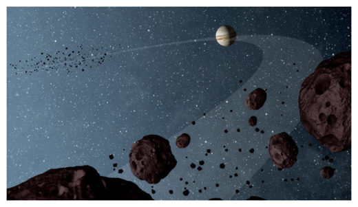 Click to enlarge Jupiter and the Trojan asteroids