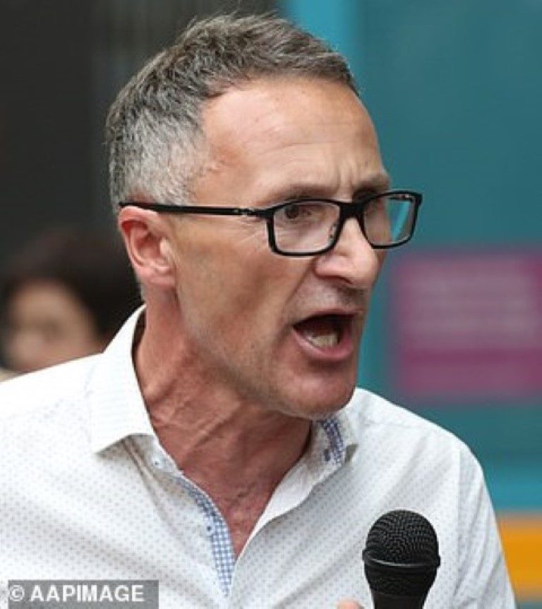 Click to enlarge Australian Greens leader Richard Di Natale