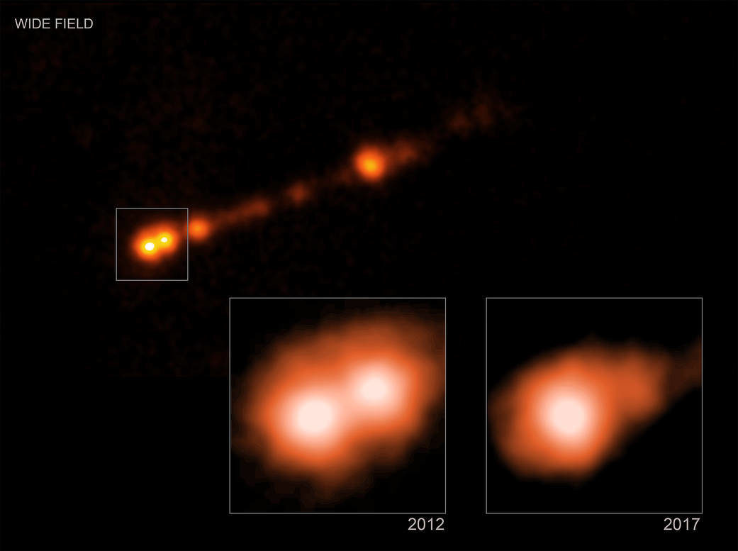 Click to enlarge black hole image emit particles speed light