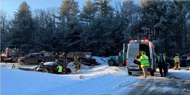 highway closed accident maine