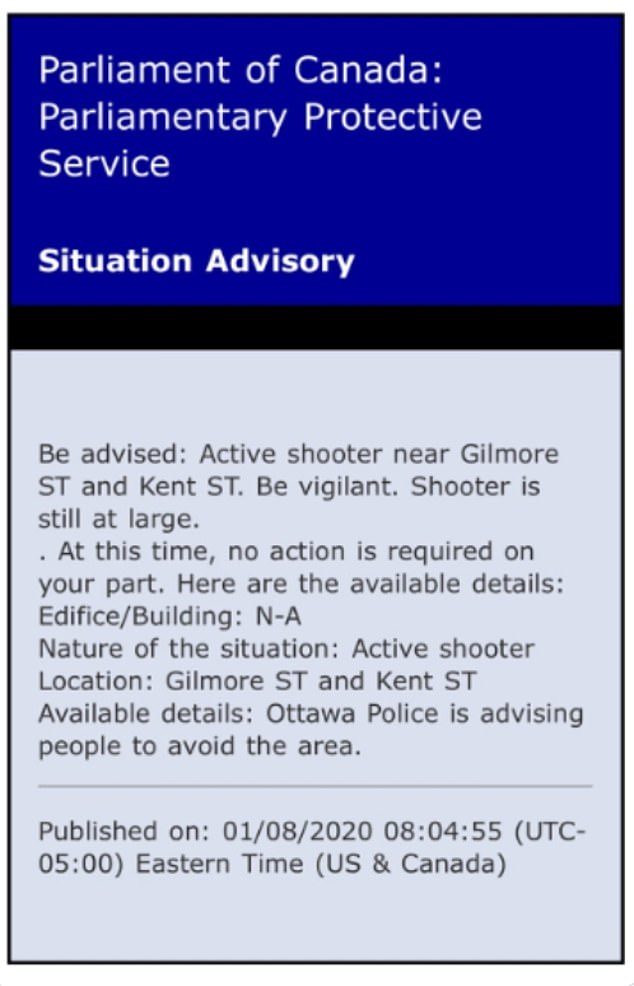 Click to enlarge police advisory ottawa shooting airbnb