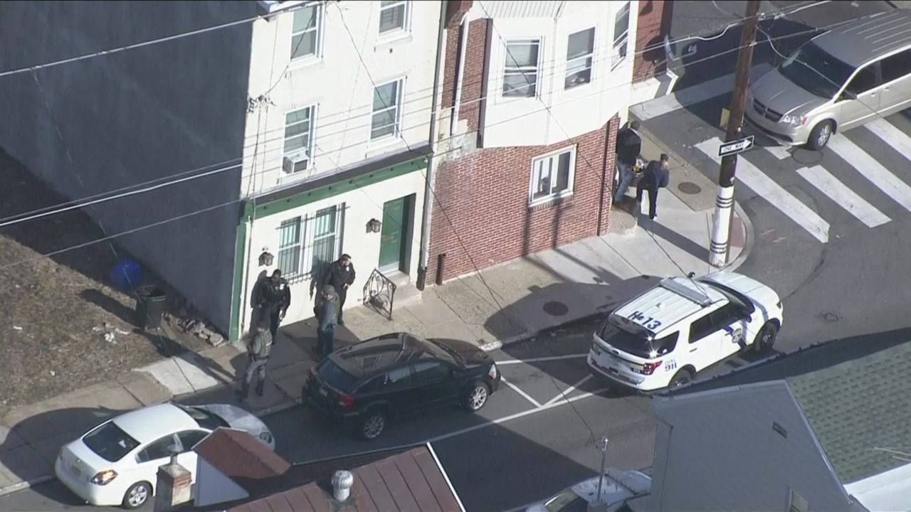 Philadelphia cops outside house