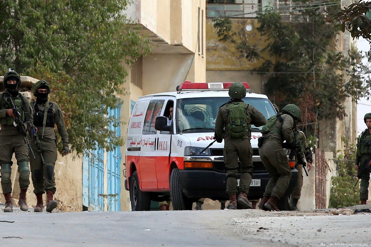 Click to enlarge IDF israel block ambulance checkpoint