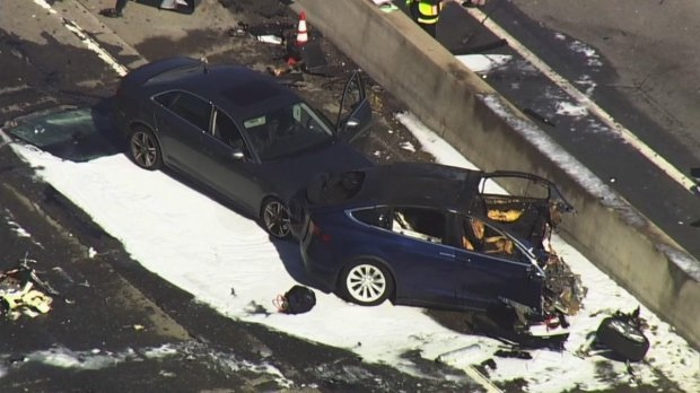 Accident involving Tesla