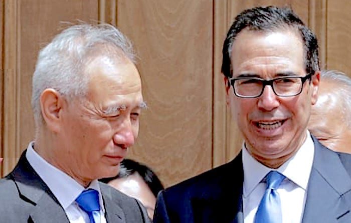 Click to enlarge Liu He/Mnuchin