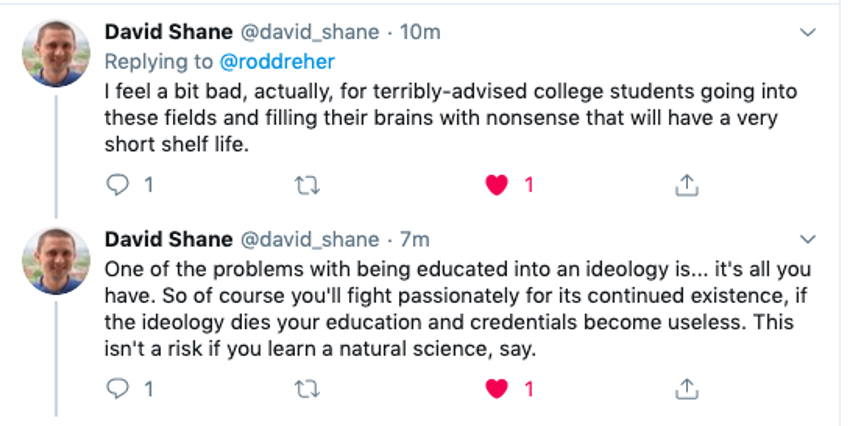 tweets swj college course woke university