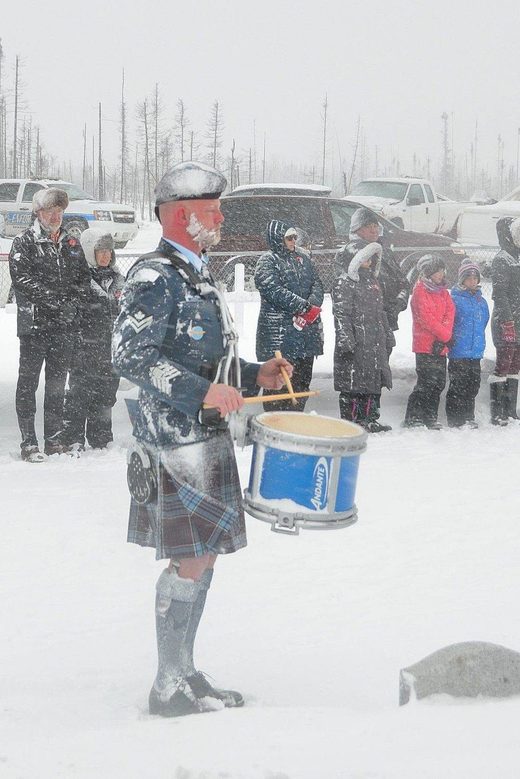 Click to enlarge It's never too cold for a kilt