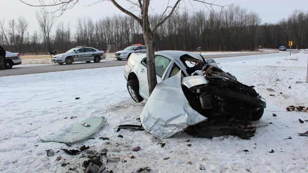 The scene of a crash in the Town of Bovina Jan. 17, 2020.